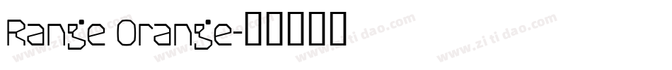 Range Orange字体转换